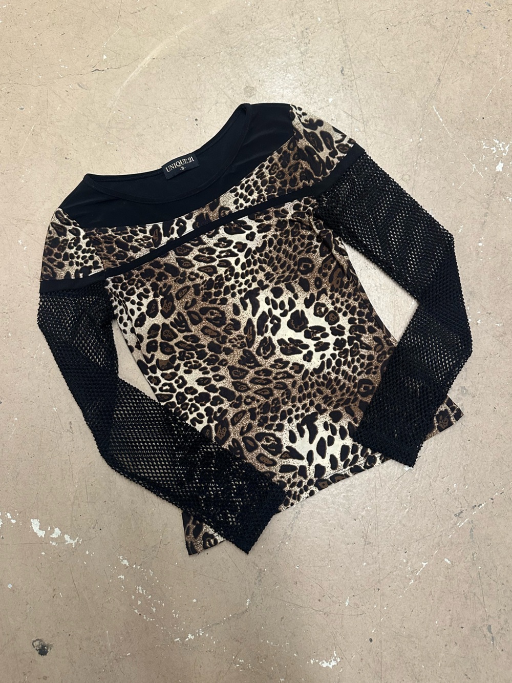 Leopard Print Long Sleeve Top